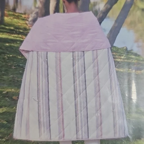 UGG Mischa Quilted Outdoor Blanket in Rosewater Stripe - Picture 2 of 6